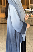 Load image into Gallery viewer, Shimmery Chiffon Abaya in Galaxy Blue