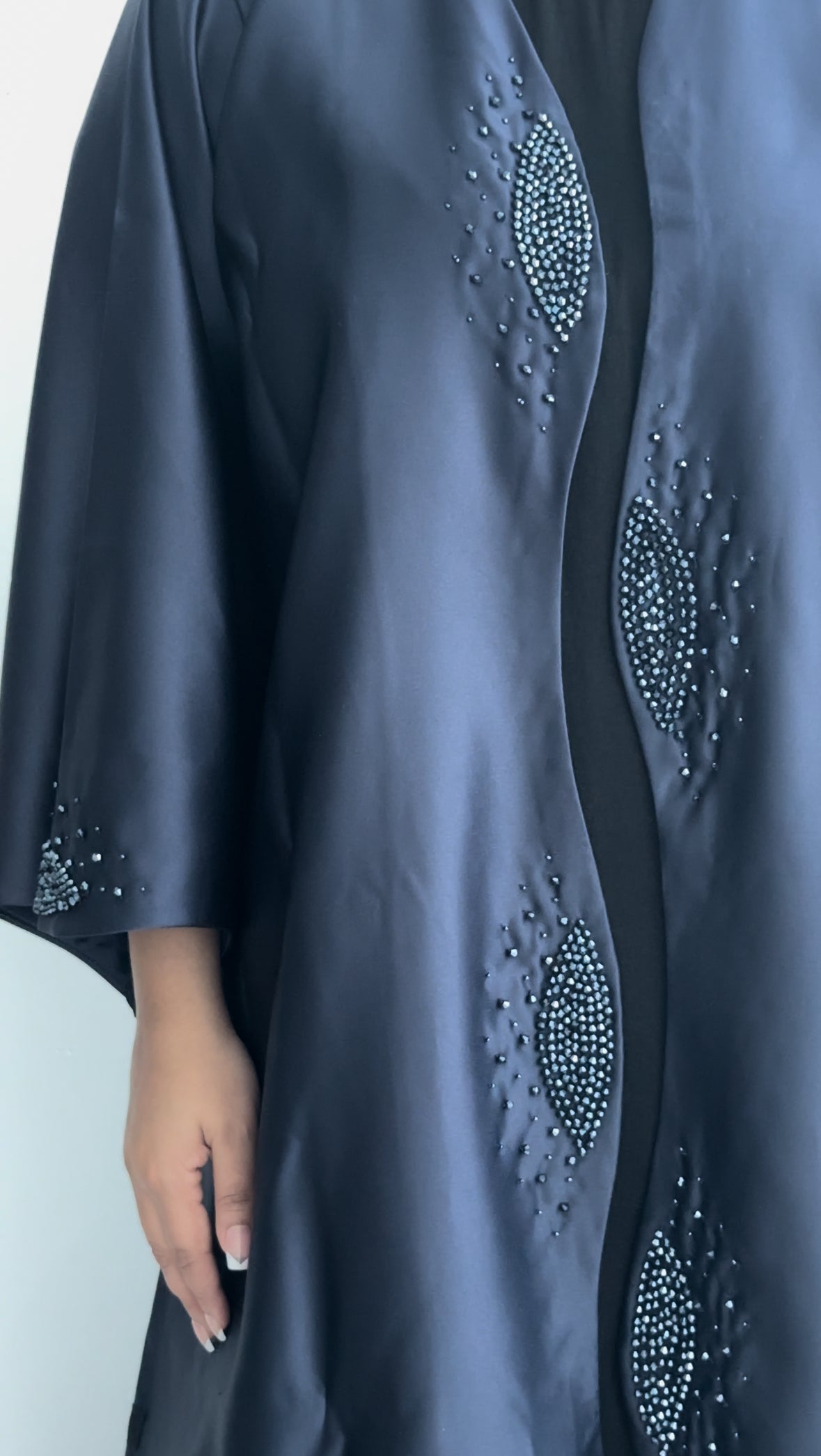 NUR'S Royal Blue Abaya with handwork