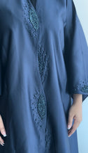 Load image into Gallery viewer, NUR'S Royal Blue Abaya with handwork