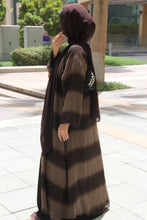 Load image into Gallery viewer, Galaxy Chiffon Abaya - Brown