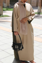 Load image into Gallery viewer, beige and olive formal abaya