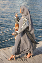 Load image into Gallery viewer, Luxe Organza Abaya - Grey