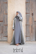 Load image into Gallery viewer, Luxe Organza Abaya - Grey