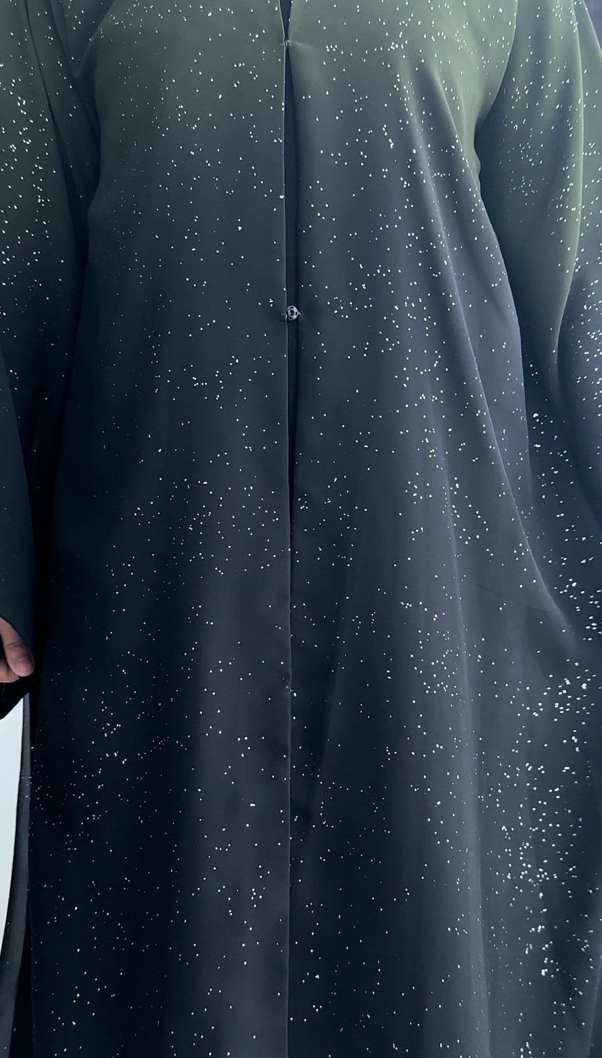 Chiffon Shimmery Galaxy Abaya Green (Ramadan edition)