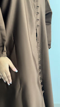 Load image into Gallery viewer, NUR's Chic Satin Abaya in Cinnamon Brown
