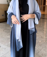 Load image into Gallery viewer, Shimmery Chiffon Abaya in Galaxy Blue
