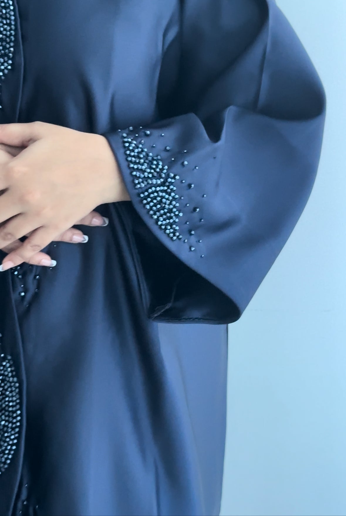 NUR'S Royal Blue Abaya with handwork
