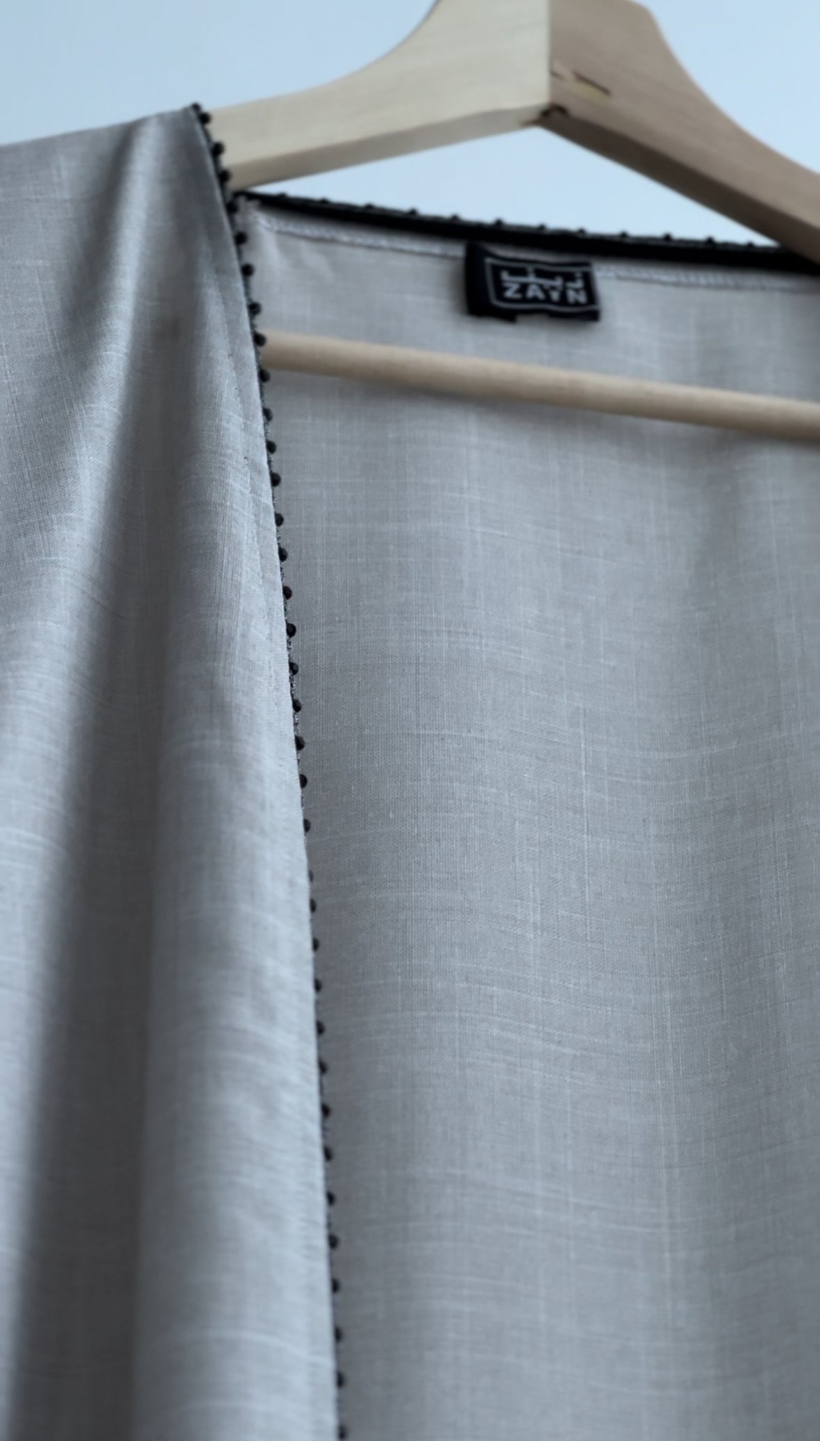 Linen Abaya in color Toupe Beige