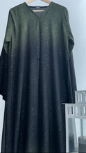 Load image into Gallery viewer, Chiffon Shimmery Galaxy Abaya Green (Ramadan edition)
