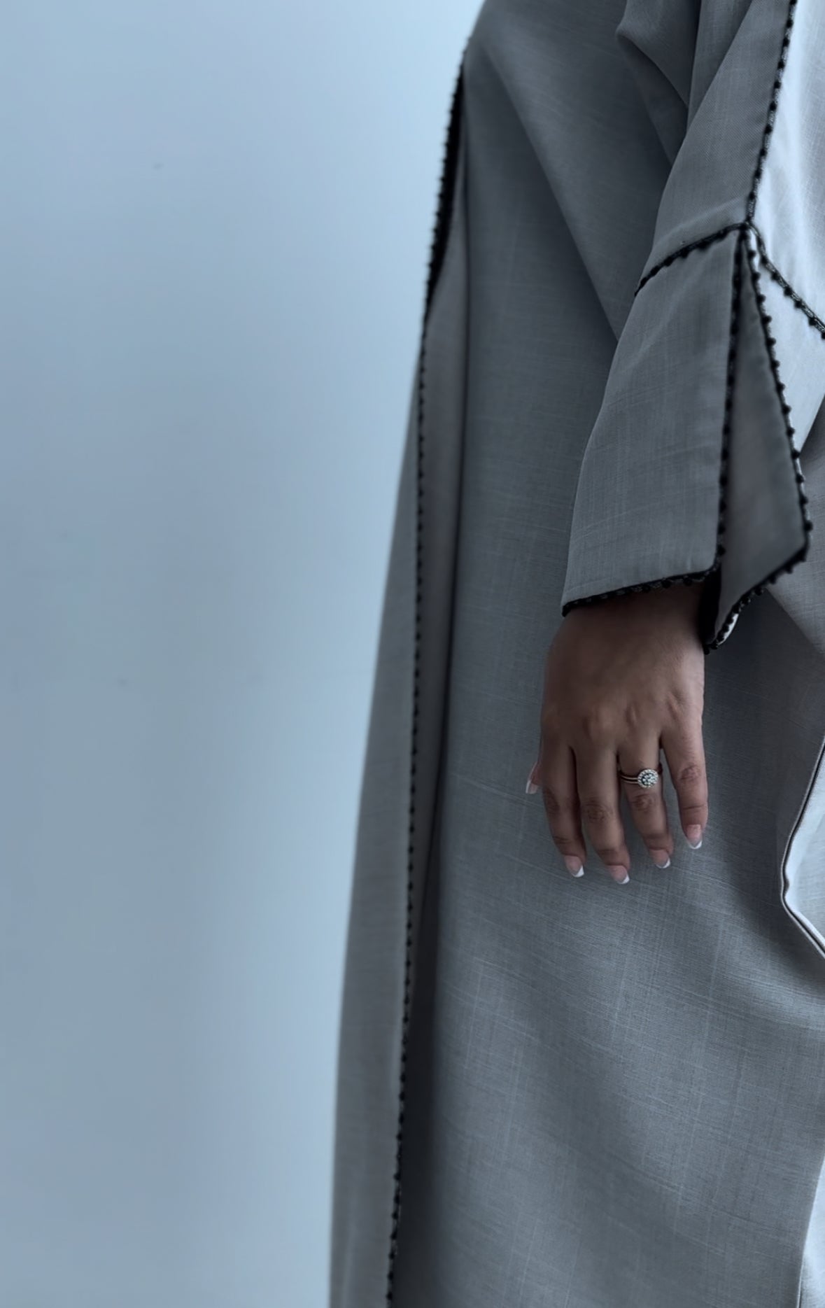 Linen Abaya in color Toupe Beige