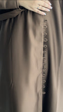 Load image into Gallery viewer, NUR's Chic Satin Abaya in Cinnamon Brown
