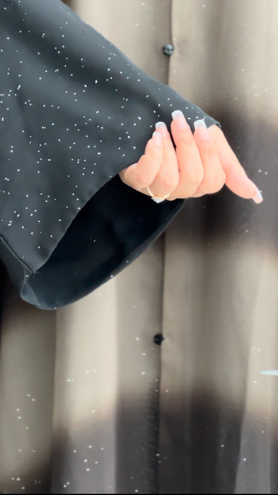 Chiffon Shimmery Galaxy Abaya Green (Ramadan edition)