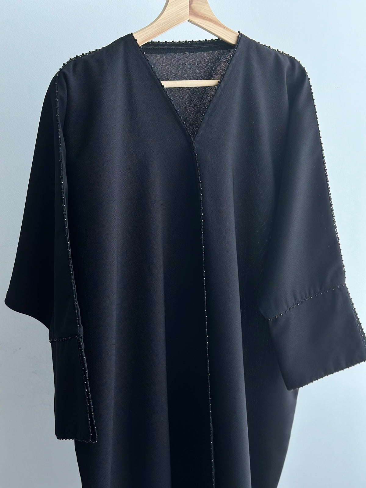 Bisht style Abaya in Black