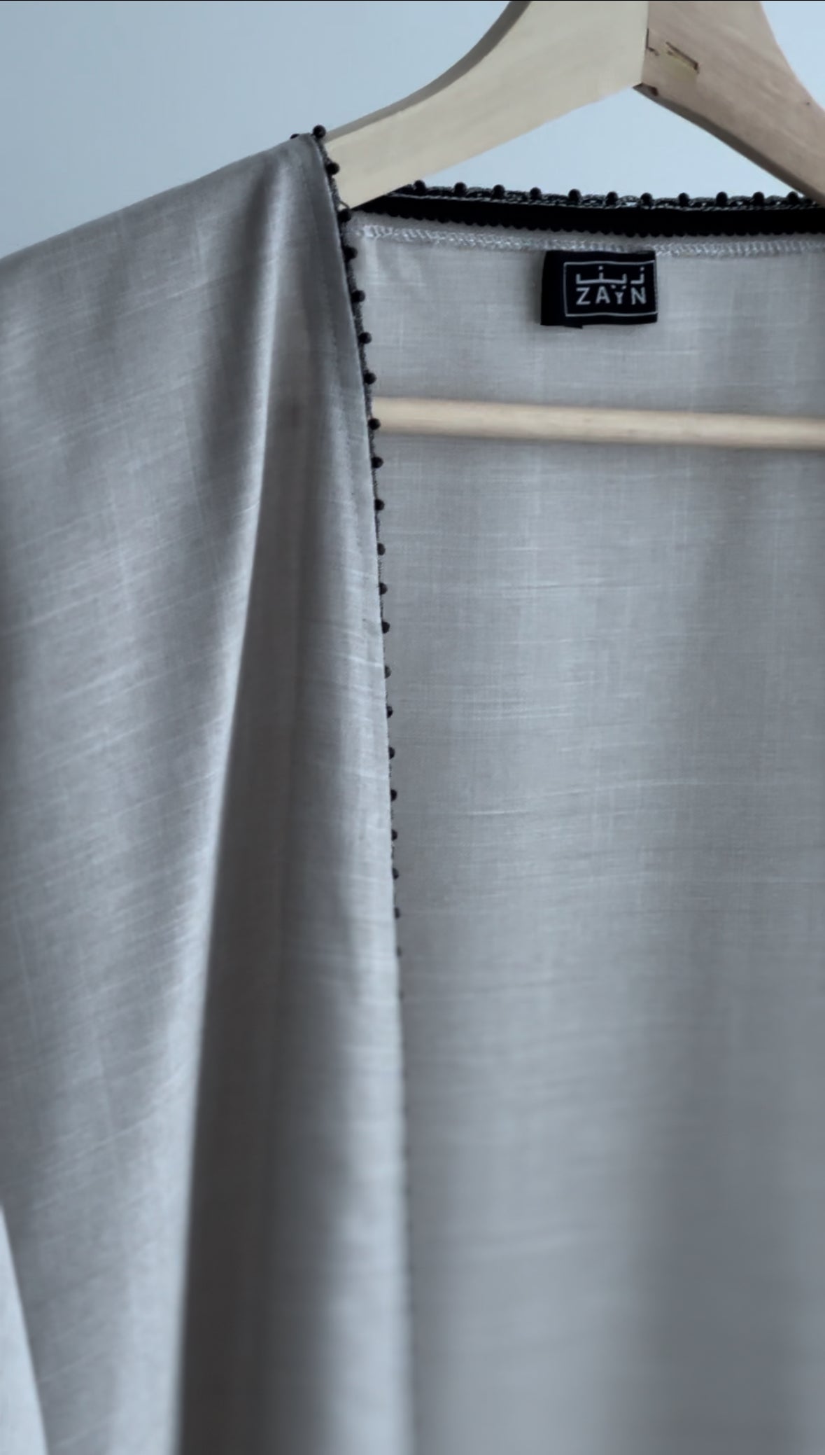 Linen Abaya in color Toupe Beige