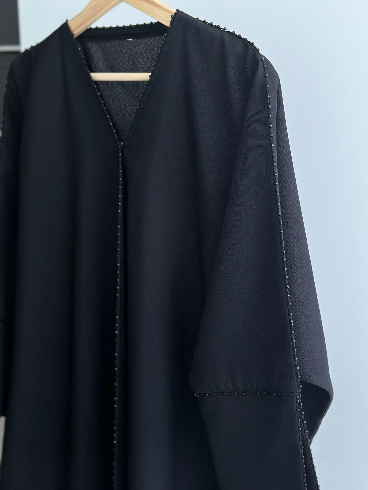 Bisht style Abaya in Black
