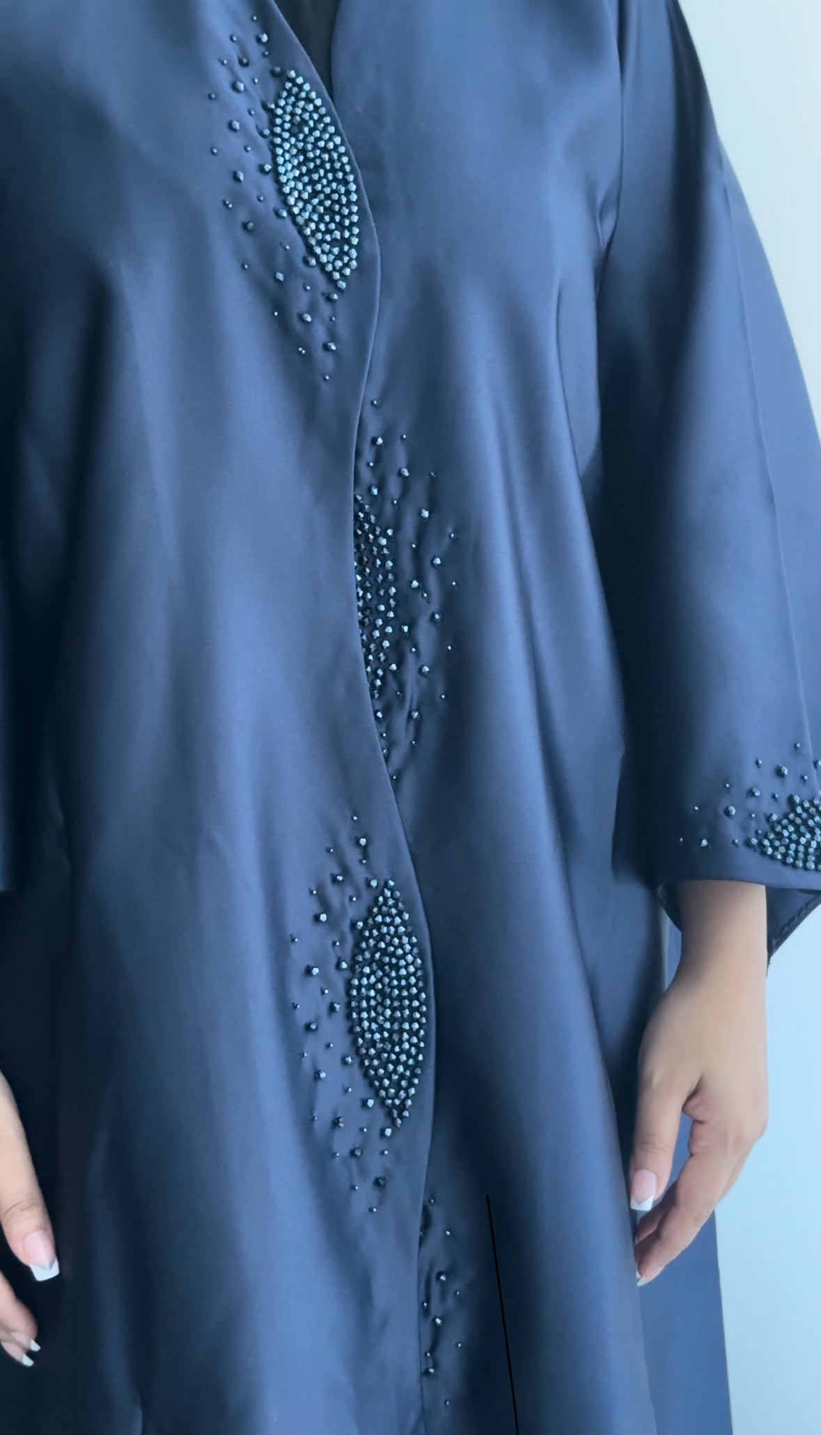 NUR'S Royal Blue Abaya with handwork
