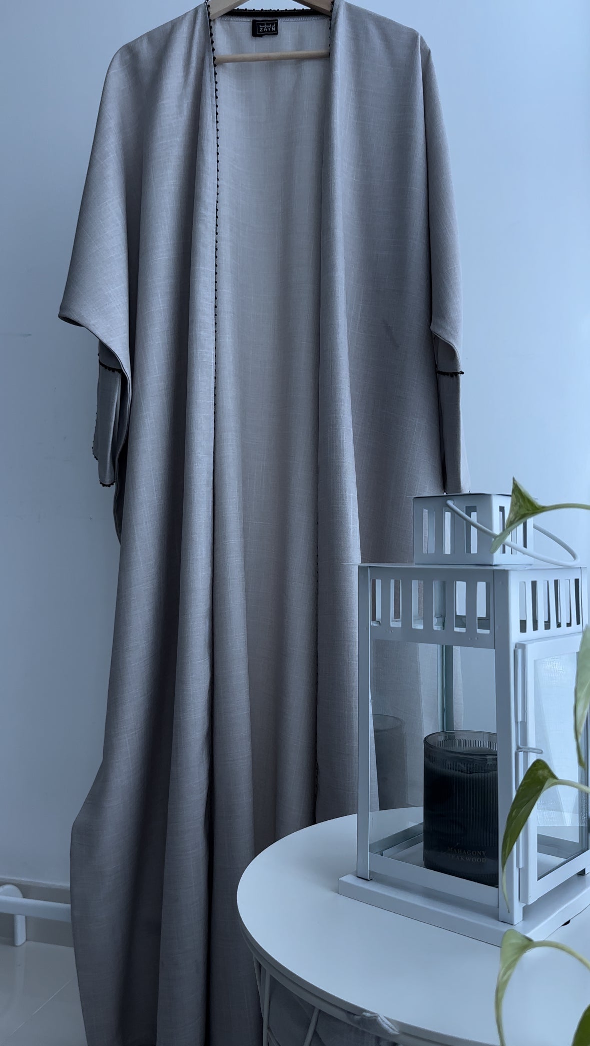 Linen Abaya in color Toupe Beige