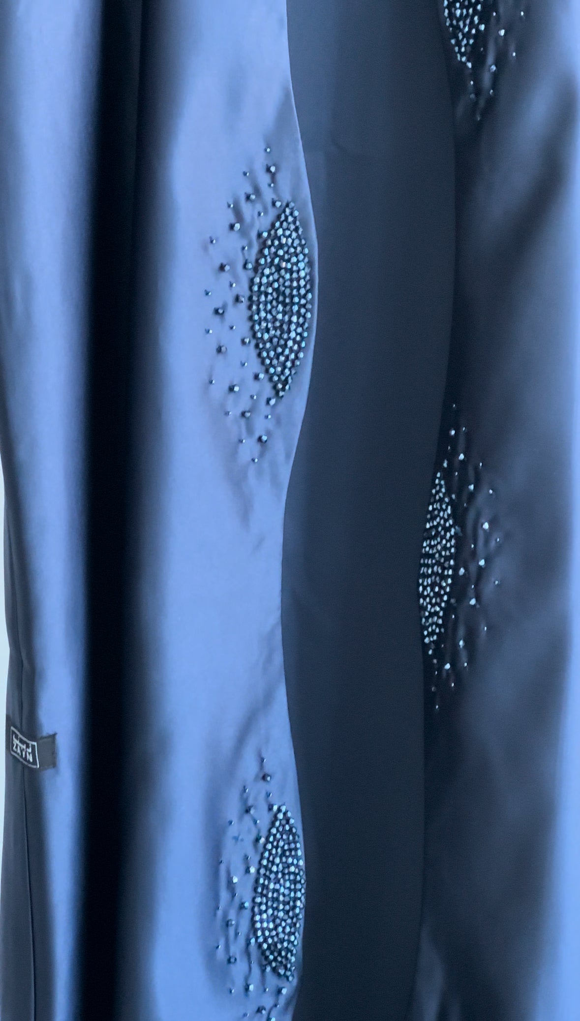 NUR'S Royal Blue Abaya with handwork