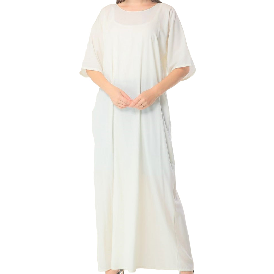 White Abaya Inner slip dress for modest clothing